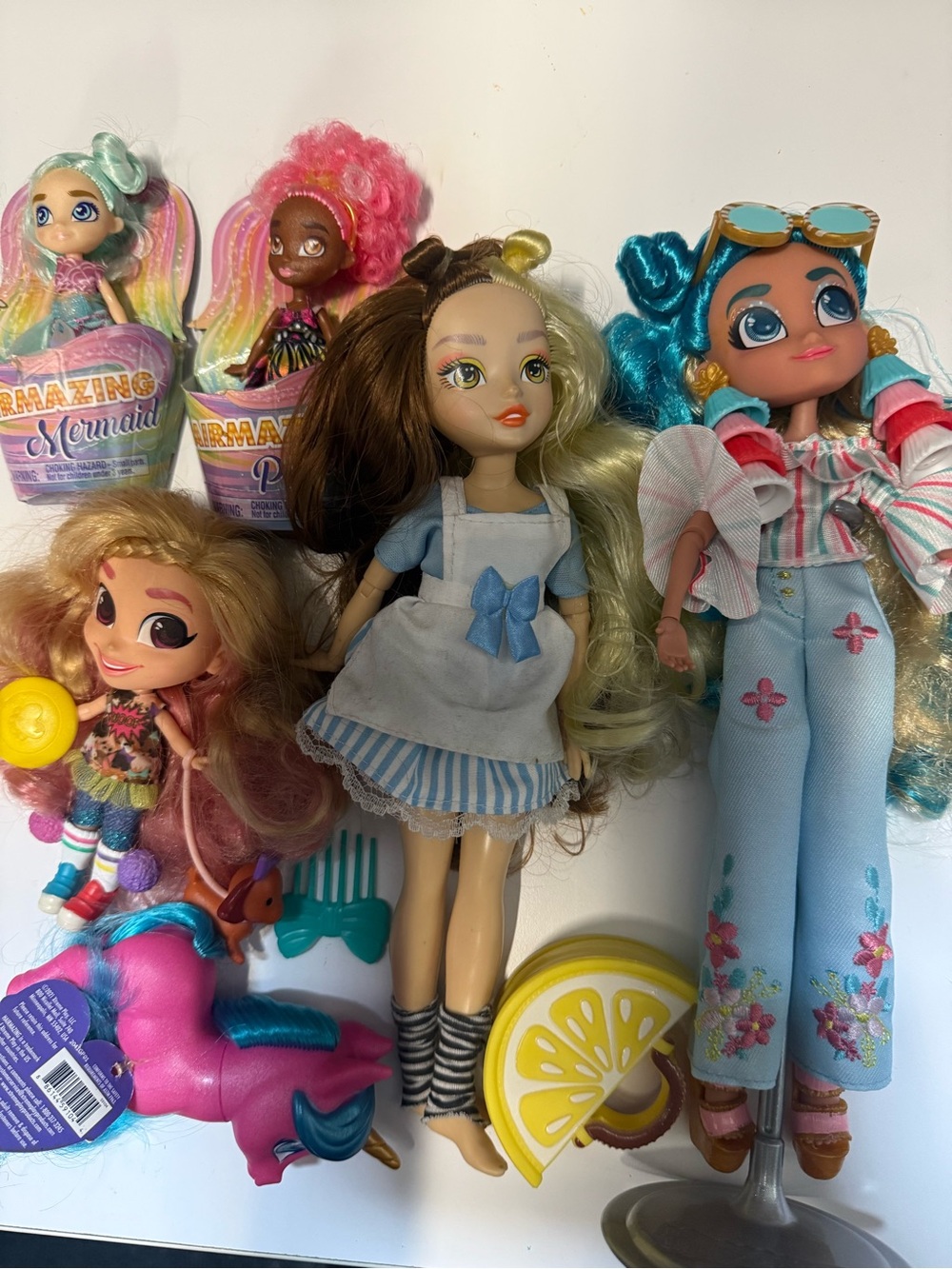 hairdorables hairmazing doll lot noah kat princess mermaid pony unicorn bundle